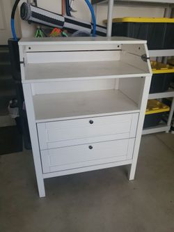 White changing table