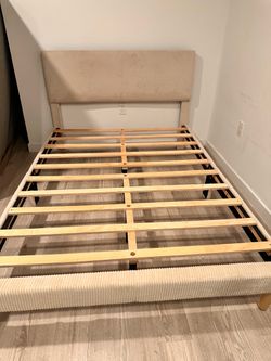 Beige Bed Frame (Full Size)