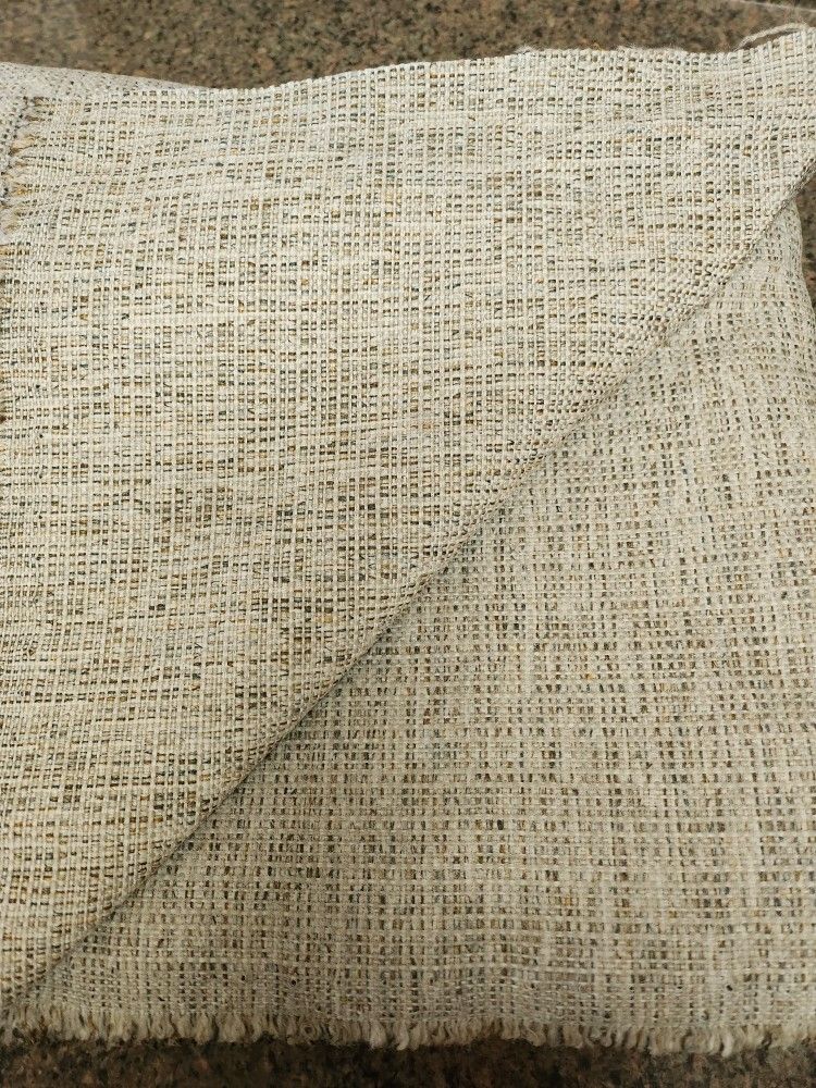 New. Gorgeous 2 1/2 Yards Oatmeal Tweed Fabric.