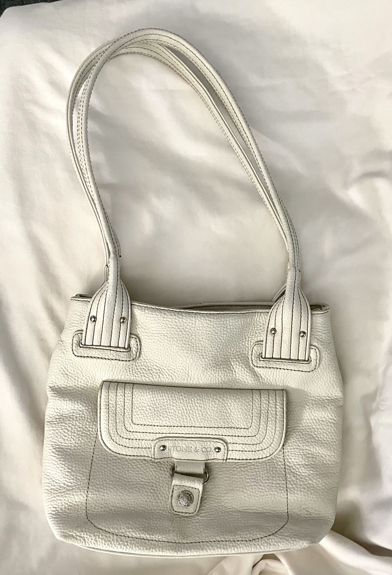 **EUC** Stone & Co Women’s Leather Classic Shoulder Handbag/Purse - Multi-pocket