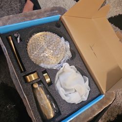 Tohlar. Gold Shower Set With Tub Spout