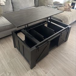 Rustic pine wood coffee table