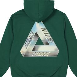 Palace Chrome Tri Ferg Hoodie Green Pre Owned Medium