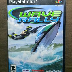 RARE BLUE DISC - WAVE RALLY - SONY PLAYSTATION PS2 VIDEO GAME - VINTAGE AUTHENTIC 