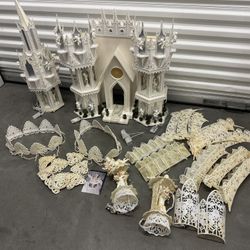 Wedding Castle for Wedding Cake decor LARGE 2’ tall with accessories