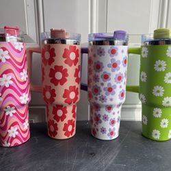Flower 40 Oz Cups