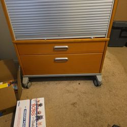 Desk And File Cabinet 