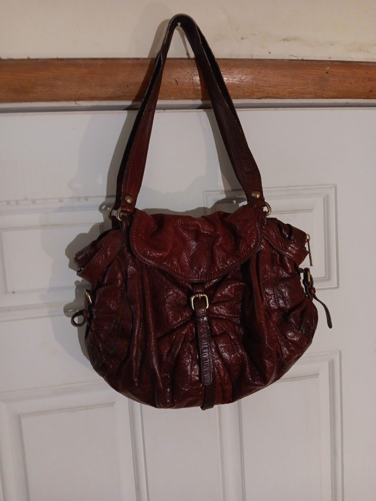 Kooba Hobo Dark Brown Leather Bag