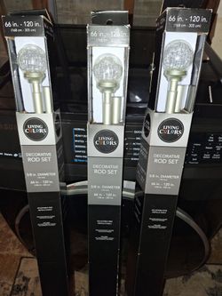 Decorative curtain rods