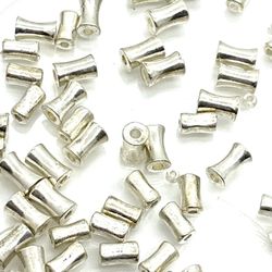 Lot Of 50 Silver Tone Pinch Beads
