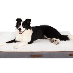 Large Orthopedic Dog Bed 35x22inch Memory Foam Comfortable Durable Non-Slip