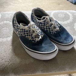 Blue Checkered Shoes