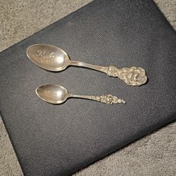 Antique Sterling Silver Spoons w/ "Ruby" Engraved In Bowl
