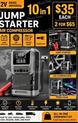 JUMP STARTER AIR COMPRESSOR
