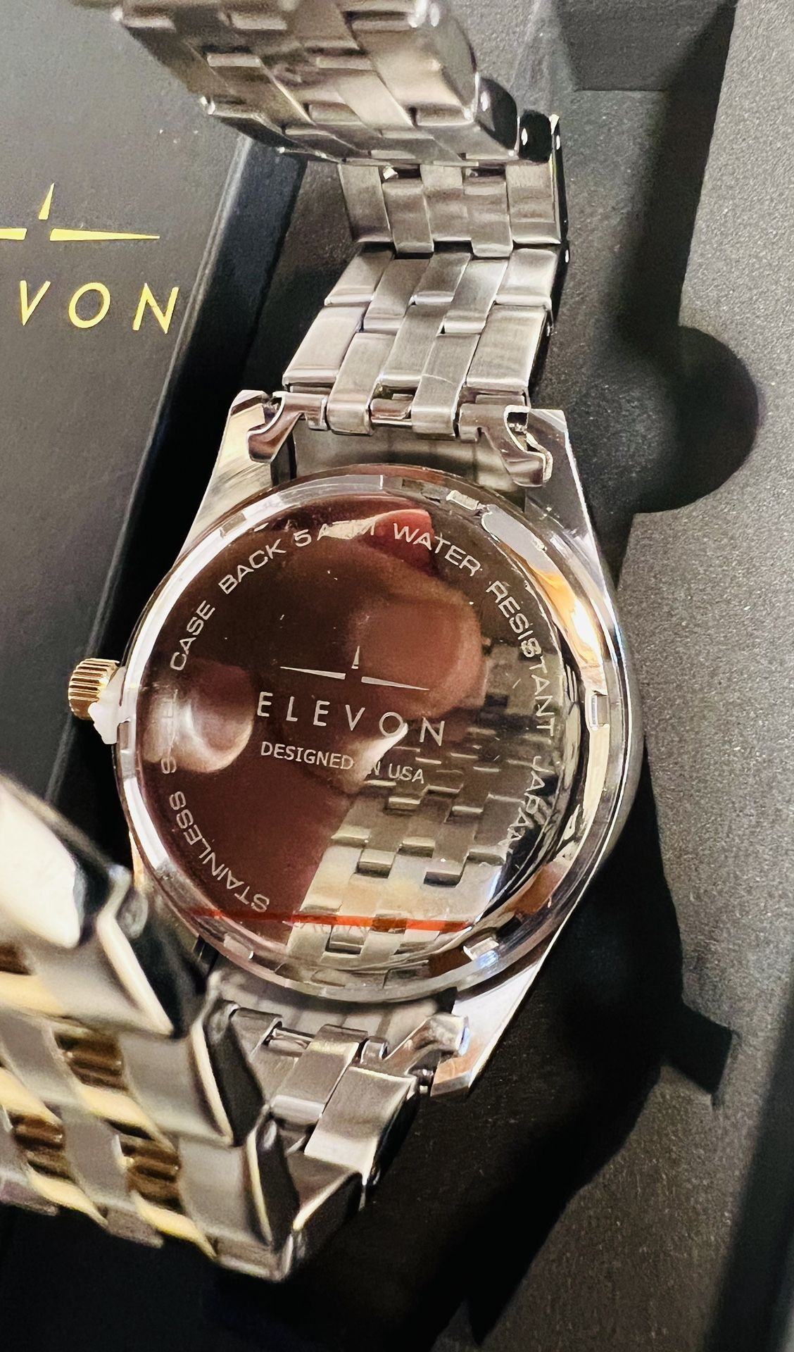 Elevon GANN bracelet mens watch ELE106 4 41mm case gold silver