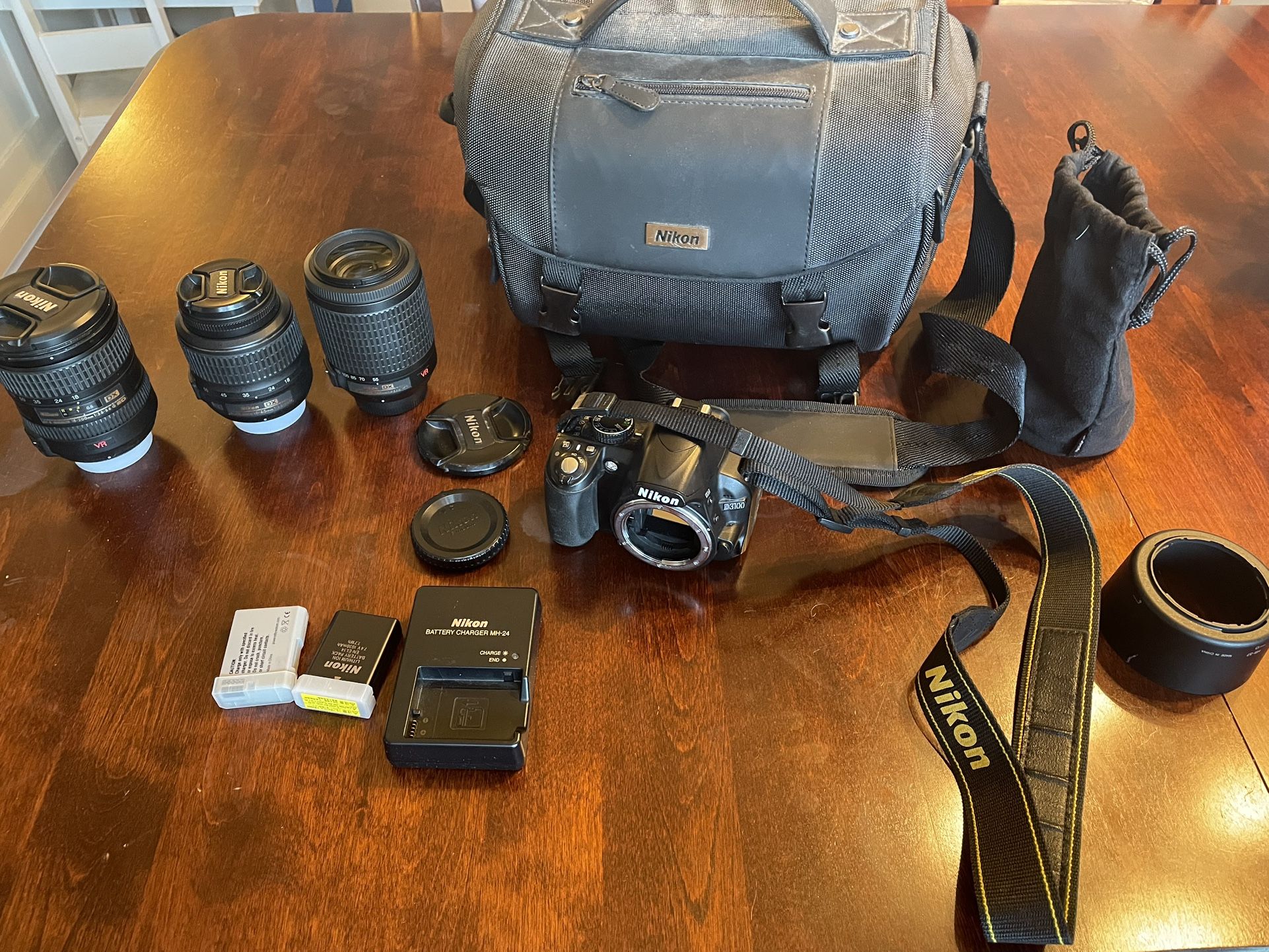 Nikon D3100 / Not Working / Three Working Lenses
