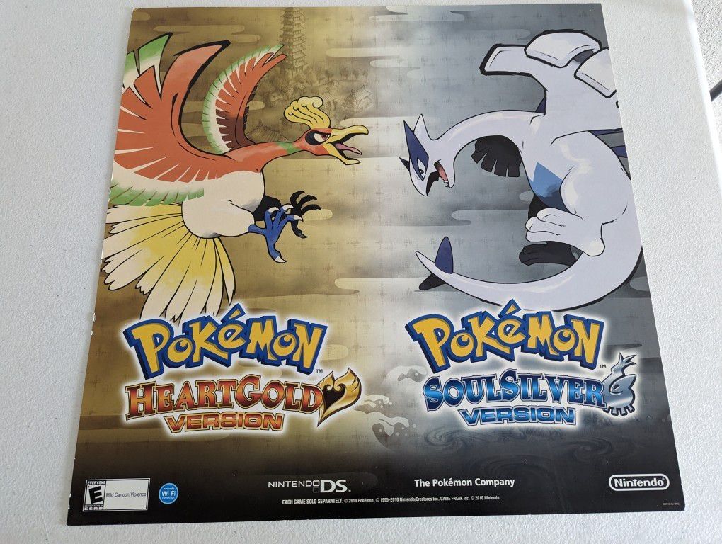 Pokemon HeartGold SoulSilver Gamestop poster