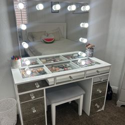 Glass Makeup Vanity