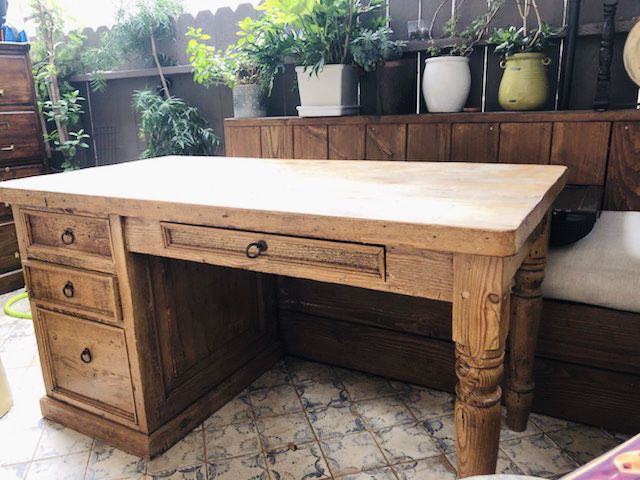 Gorgeous antique solid wood desk