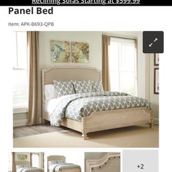 Demarlos Cal King Upholstered Panel Bedroom set 