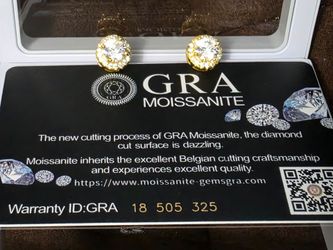 1ct Moissanite Stud Earrings