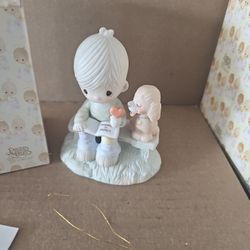 Vintage 1979 Precious Moments Boy On Bench 