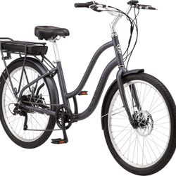 New Schwinn Mendocino Adult Hybrid Electric Cruiser Bike, 26-Inch Wheels