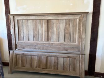 Brand New Farmhouse King Size Solid Wood Headboard and Footboard