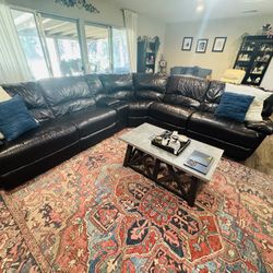 Quality Leather Couch With Recliners