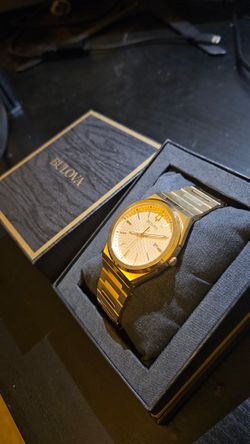 Bulova Mens Watch Stainless Gold