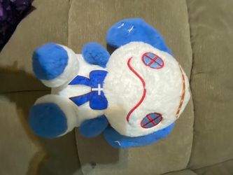 Blue and White Stuffed Plush Toy