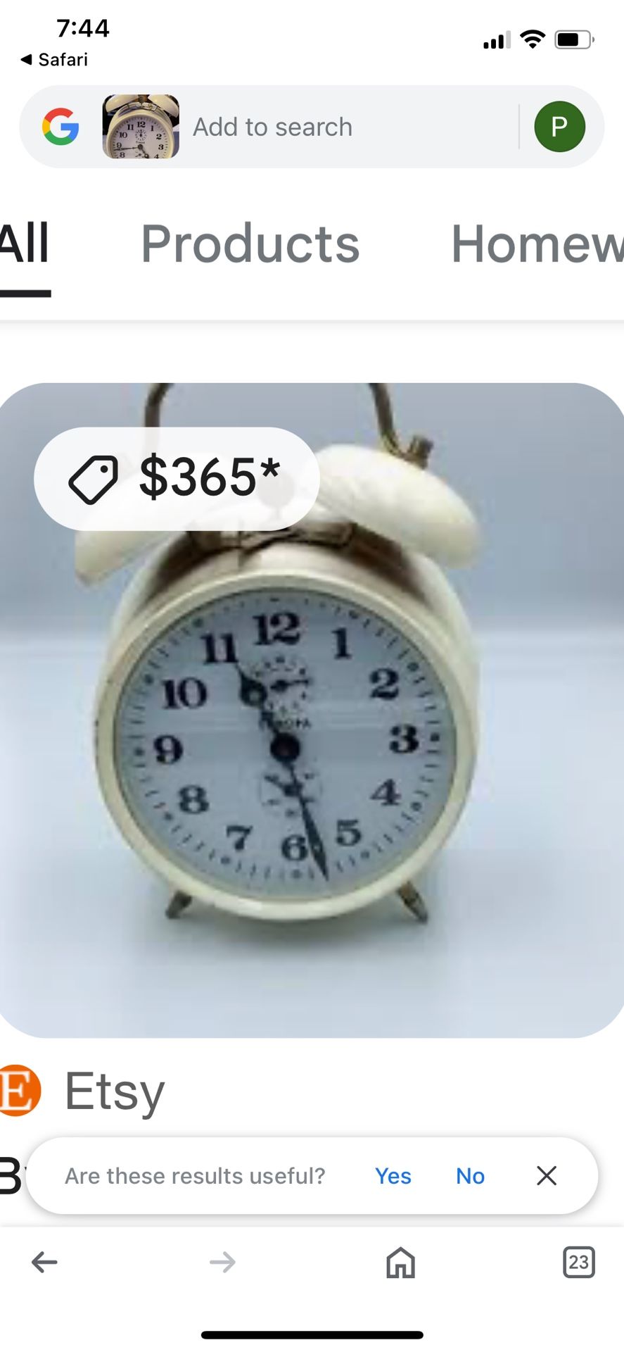 Old Working Clock With Alarm Very Good Condition Rare