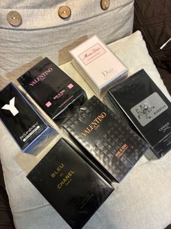 YSL, Valentino, Dior, Chanel, and Creed fragrances
