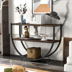 Tzou Industrial Demilune Console Table 