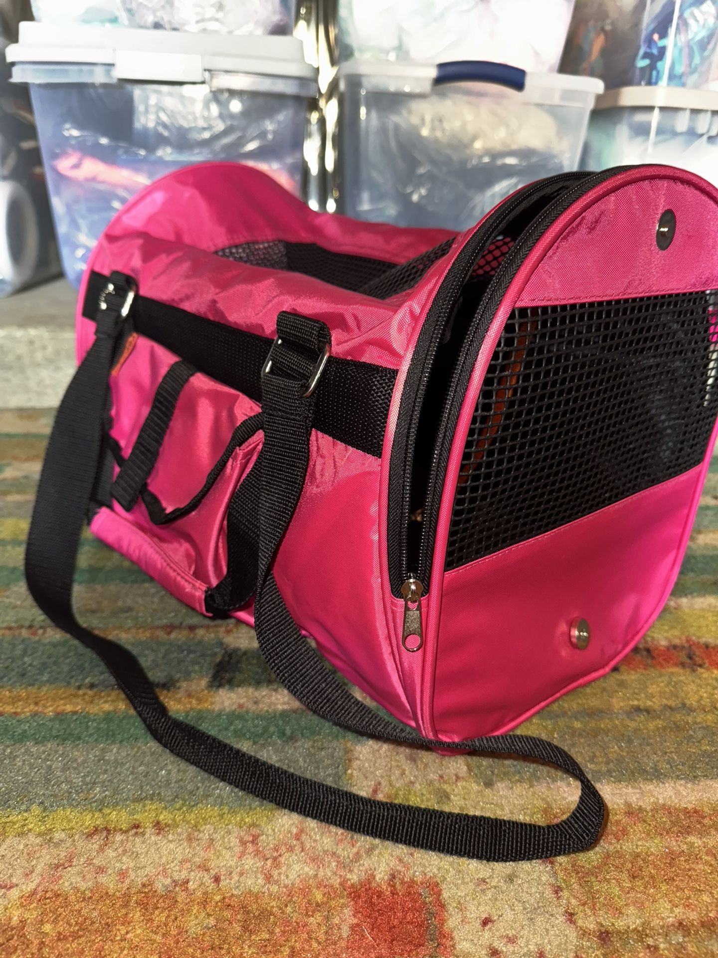 Prefer Pets Hideaway Duffel Pet Carrier - Pink - New Originally $75