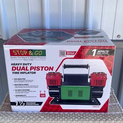 BRAND NEW Heavy Duty Portable Dual Piston 12V Tire Inflator
