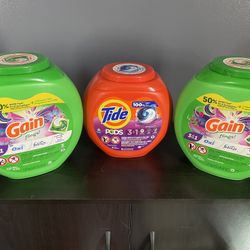 Laundry Pods, Gain And Tide