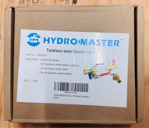 HYDRO MASTER Tankless Water Heater Service Valve Kit with Pressure Release Valve
