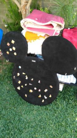 Suede Mickey mouse pin collector