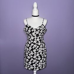 Wild Fable Black and White Floral Dress