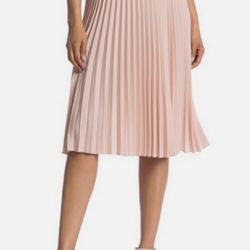 Tahari Pleated Pink Skirt