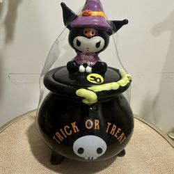 Hello Kitty- Kuromi Ceramic Halloween ( Cookie Jar)