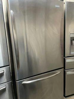 Stainless Steel Amana Fridge Bottom Freezer