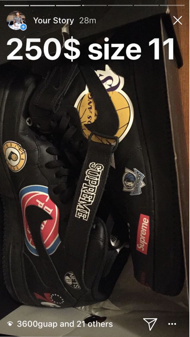 Nike supreme high top black authentic with box