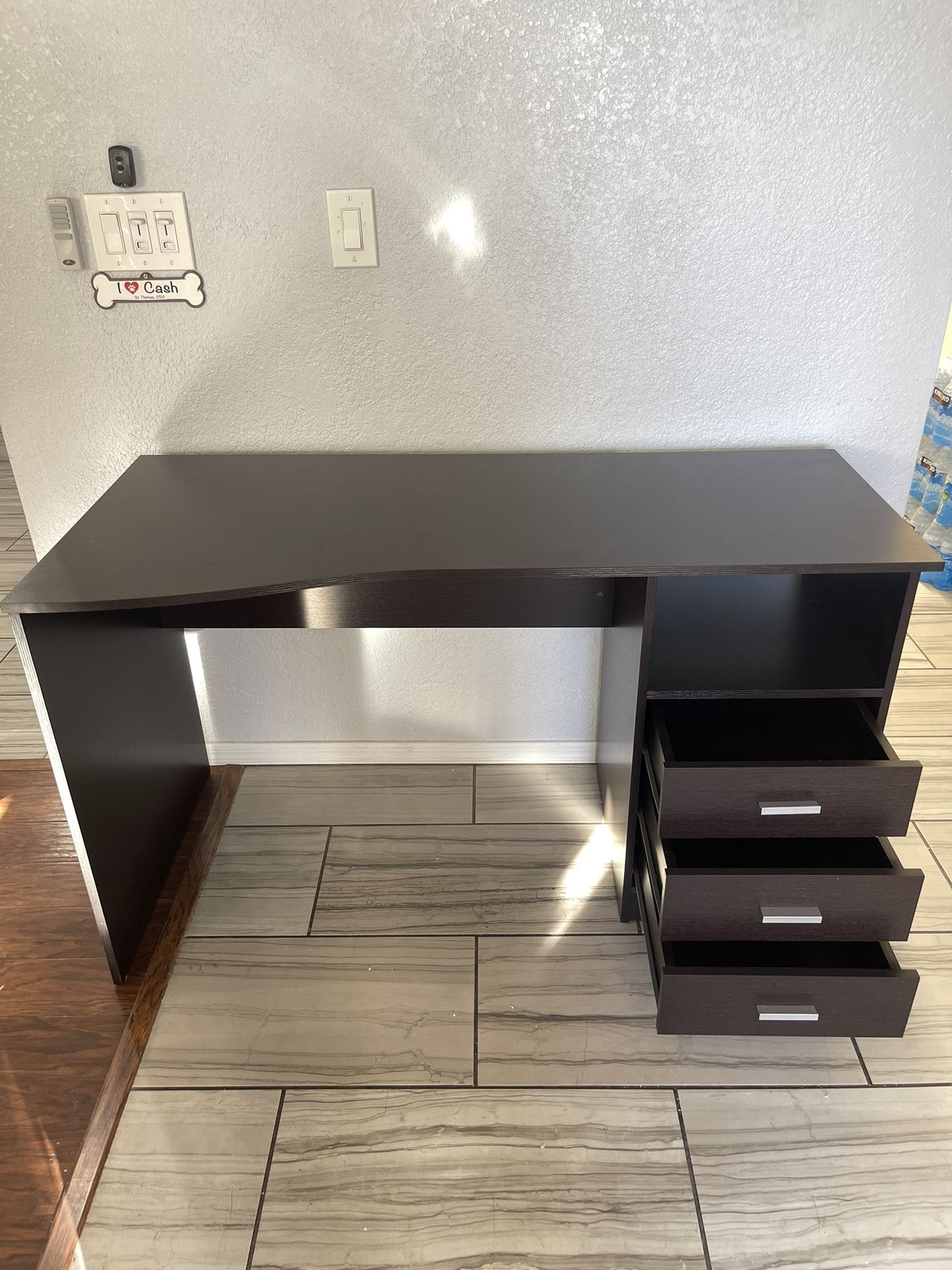 Brown Desk w/ 3 Drawers- BRAND NEW