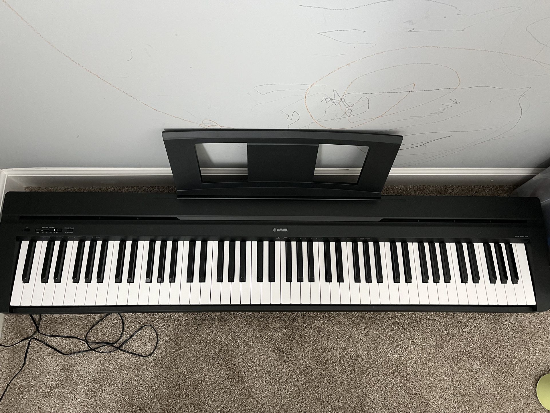 YAMAHA P45, 88-Key Weighted Action Digital Piano (P45B)