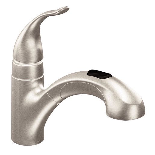 Integra Spot Resist Stainless One Handle Low Arc Pullout Kitchen Faucet