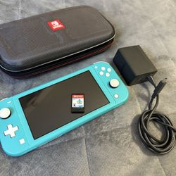 Nintendo Switch Lite W/ Case Charger and Pokemon Game