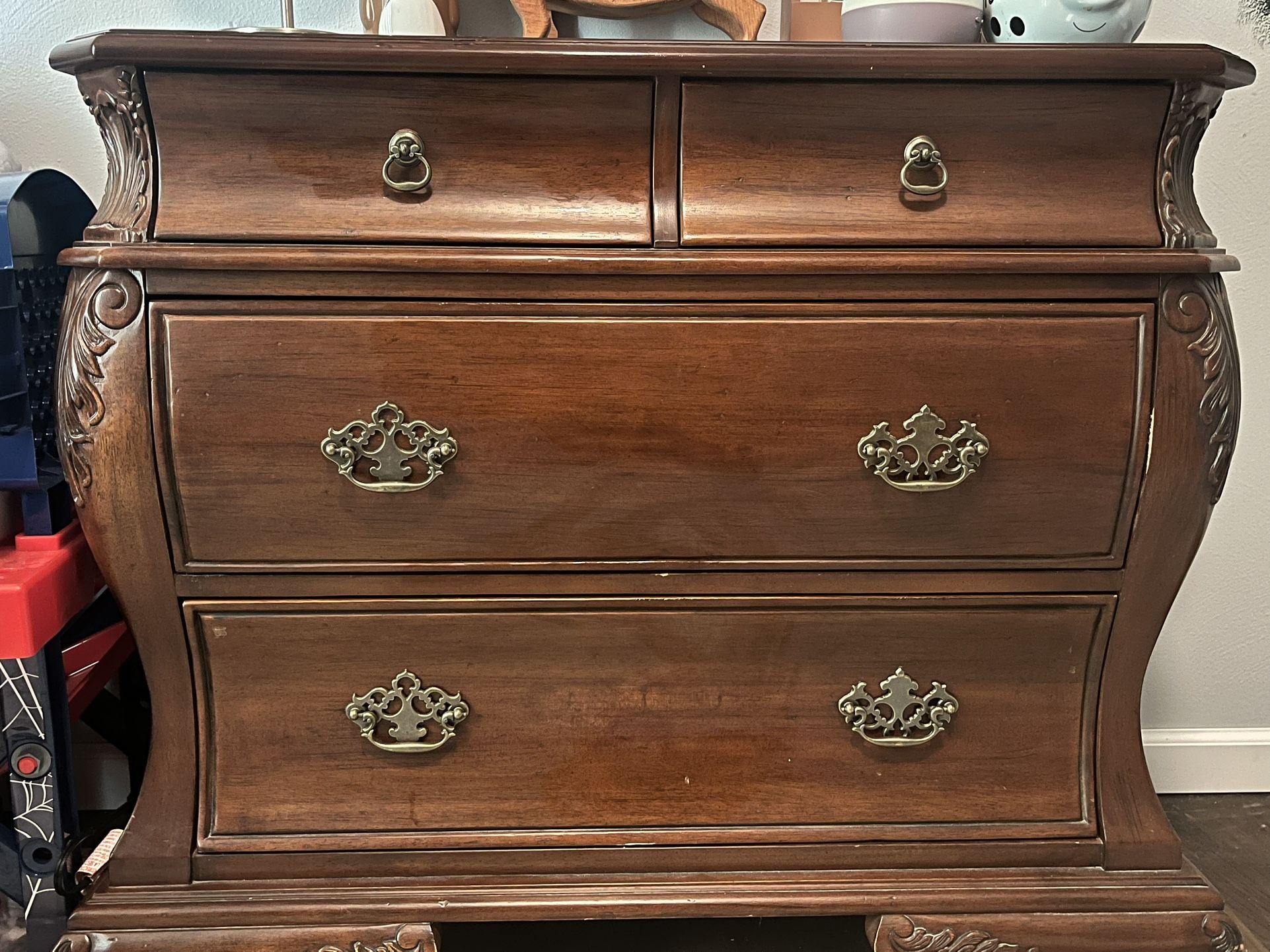 Solid Oak Dresser And Nightstand