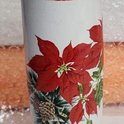 Poinsettia Glass Vase 6 Inches